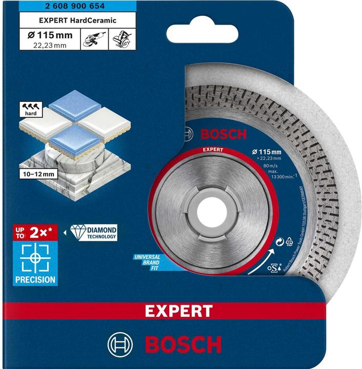 Produktbild Bosch Professional Zubehör EXPERT HardCeramic Diamanttrennscheiben, 115 x 22,23 x 1,4 x 10 mm