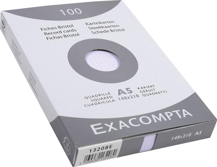 Image du produit Exacompta Fiches A5 (A4, 205 g/m², 100 x)