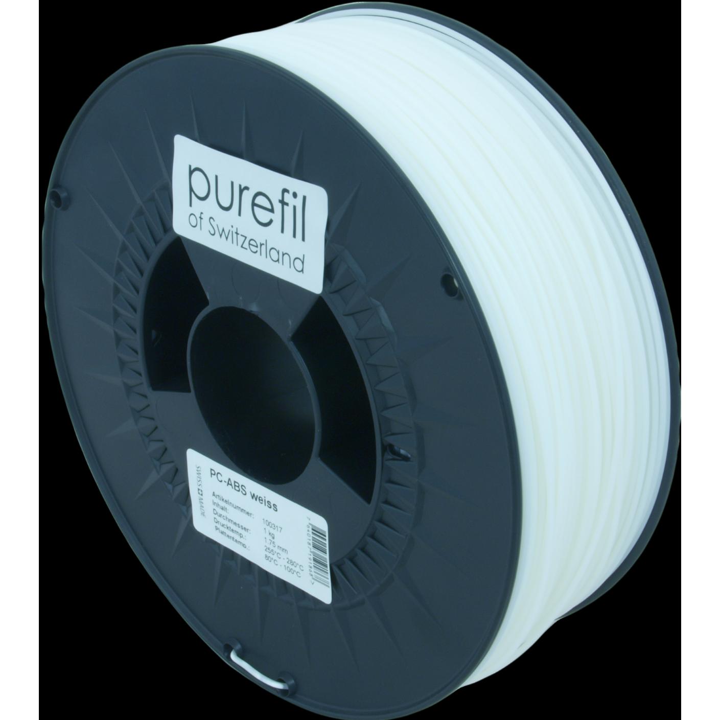 Thumbnail - Purefil Filament (ABS, 1.75 mm, 1000 g, Weiss), 3D Filament, Weiss