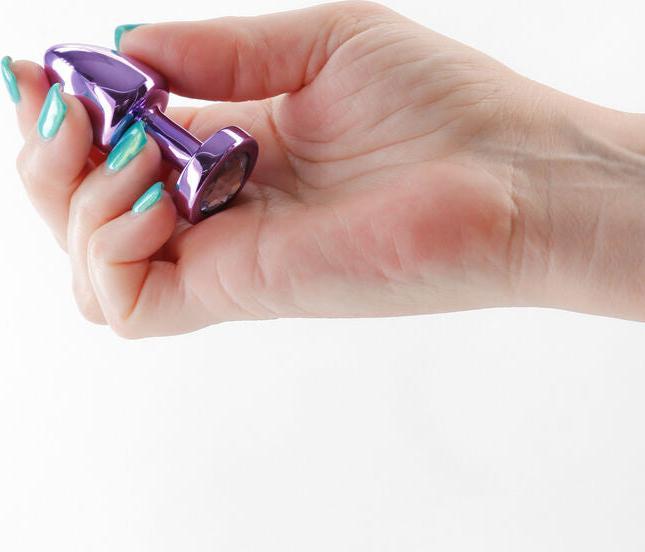Actual product image NS Novelties Small Anal Plug Rear Assets Aluminium Butt Plug for Beginners Metal Anal Toy with Gem Petite Size