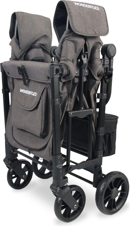 Actual product image WonderFold Elite Double Stroller Wagon Grey
