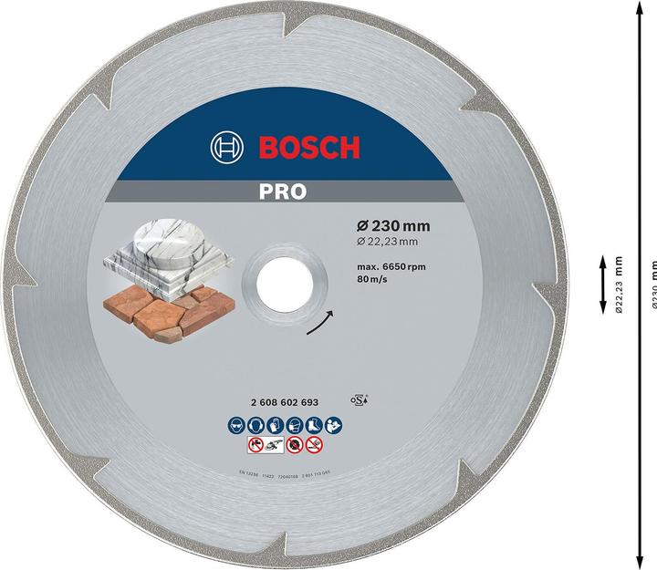 Actual product image Bosch Professional Zubehör PRO Marble diamond cutting disc, 230 x 22.23 mm