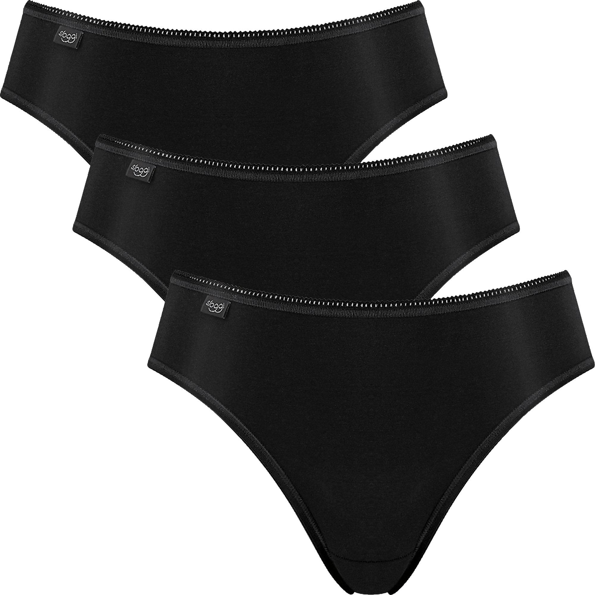 Sloggi, Damen, Unterhosen, Slip Casual, Schwarz, (42, 3er Pack)