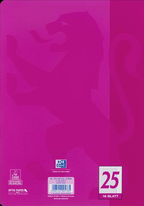 Immagine prodotto Oxford Quaderno di esercizi, A4, sentenza 25 (A4, Righe, Copertina morbida)