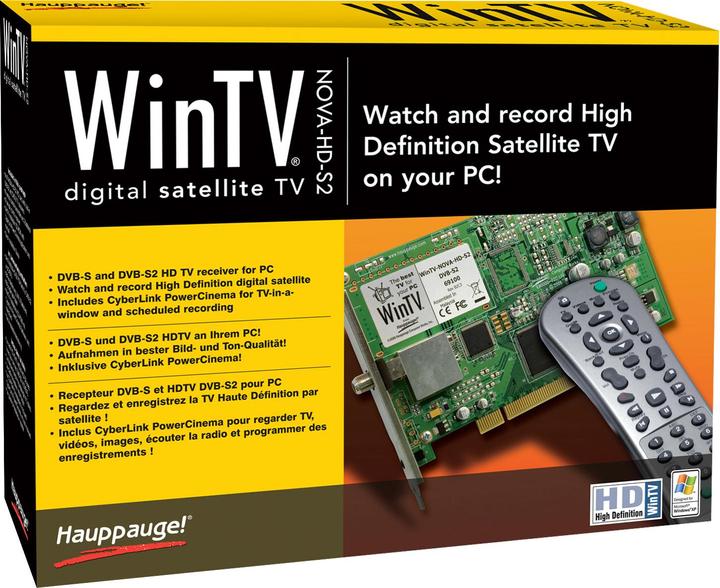 Actual product image Hauppauge WinTV Nova-HD-S2 (PCI, DVB-S2, DVB-S)