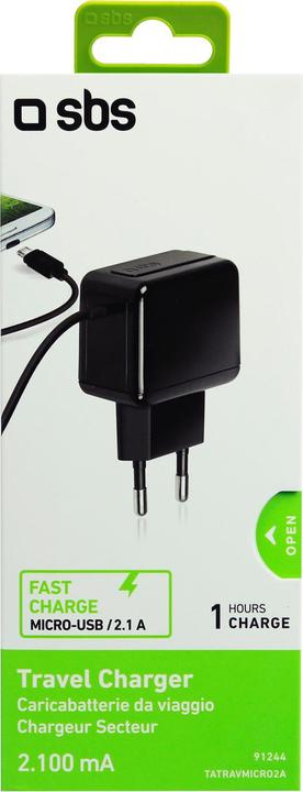 Produktbild SBS Netzladegerät Micro-USB 2.100 mAh (1 Port)