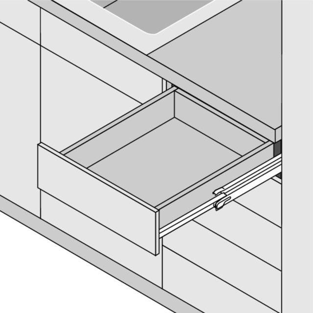 Image du produit Blum Extension totale 430E blanc crème 30kg 500mm