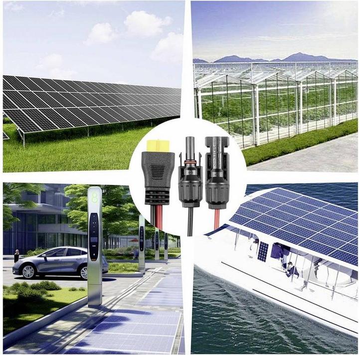 Produktbild Tru Components PV-Solarstecker auf XT60-Kabel 1,5 M TC-13619276 Schwarz, Rot In (Solarstecker)