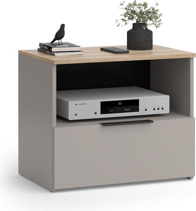 Actual product image Vicco Lowboard Wido, Greige/Sonoma, 60 x 50 cm mit Schublade