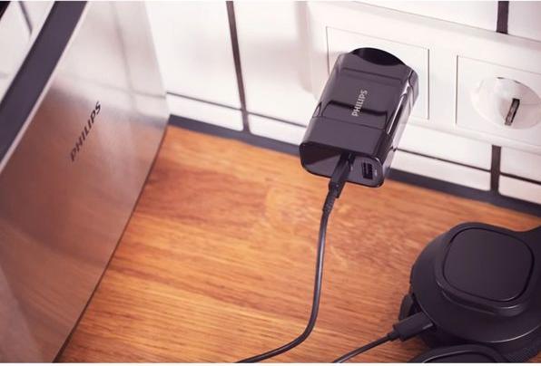 Image du produit Philips 1 USB-A + USB C, 30W (PD, QC) EU Plug (30 W, 2 ports)