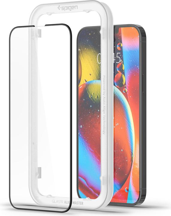 Produktbild Spigen tempered glass ALM Glass FC 2-pack for iPhone 13 Pro Max black (2 Stück, Apple iPhone 13 Pro Max, Apple iPhone 14 Plus)