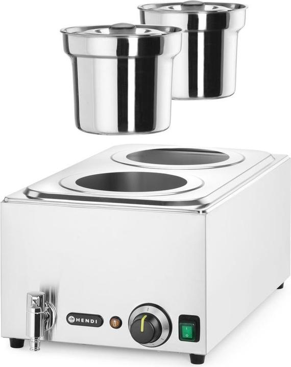 Produktbild Hendi Set: Bain-Marie Ranger + 2x 4L Container mit Deckel,, 8L, 220-240V/1000W, 604x332x(H)31