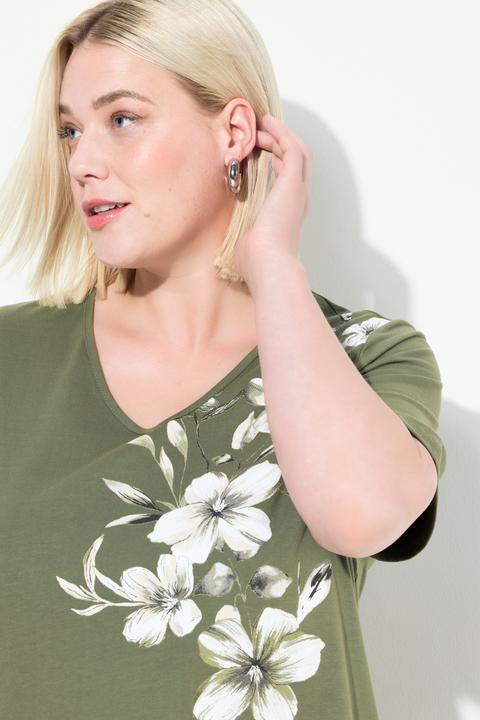 Produktbild Ulla Popken Longshirt, A-Linie, Motivdruck (50, 52)