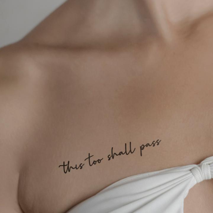 Actual product image minink Temporary tattoo - this too shall pass