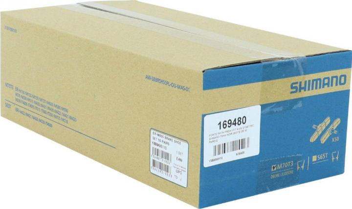 Produktbild Shimano M70T3 Bremsschuhe für Alufelge 50 Paar (Shimano, Gummi)