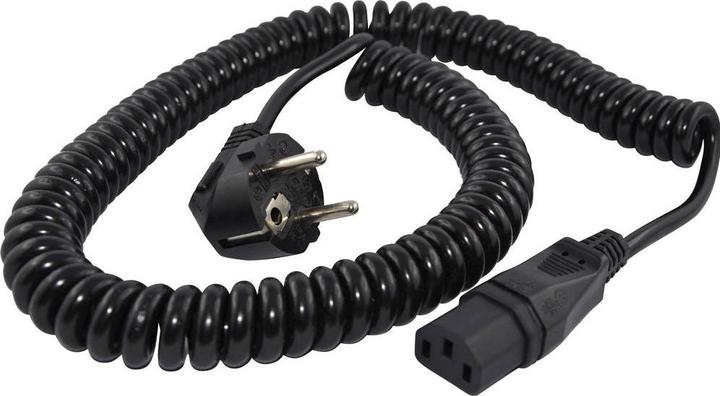 Image du produit HAWA R6504 Câble d'alimentation froid Noir Câble spiralé de 3,8 m (3.80 m)