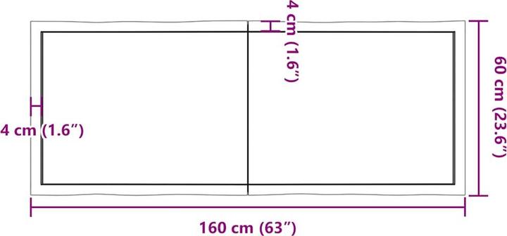 Produktbild vidaXL Tischplatte (160 x 60 cm)