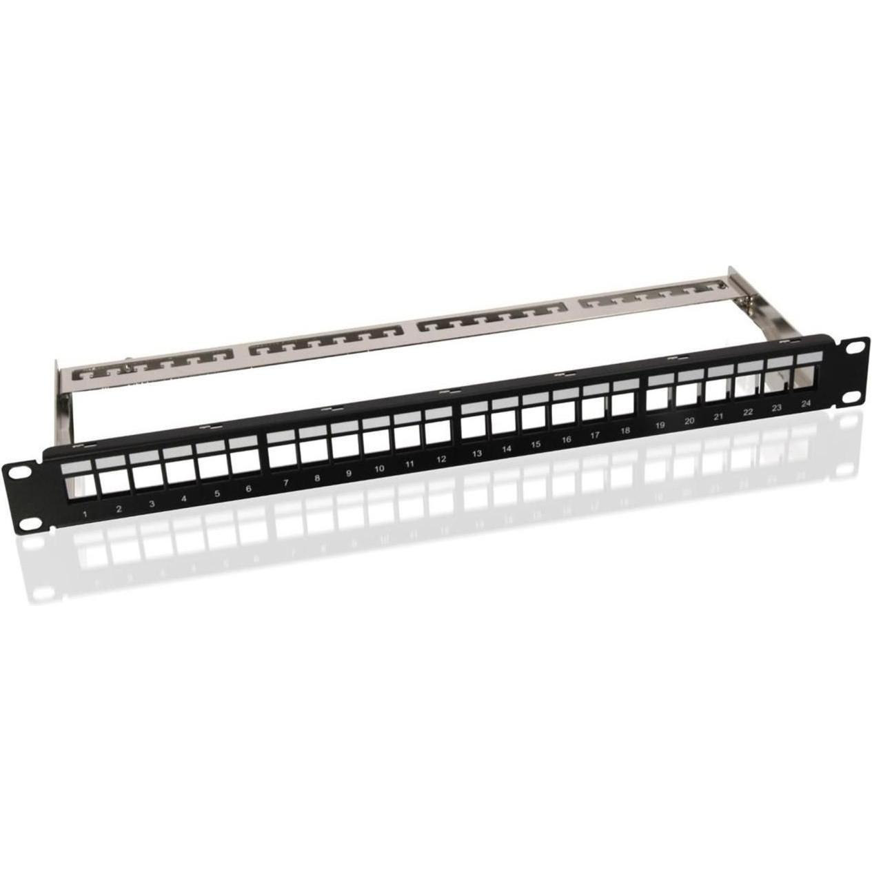 Thumbnail - MicroConnect CAT6 24 port 19" Patch Panel, Server Zubehör, Schwarz