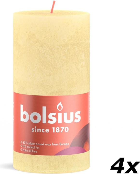 Actual product image Bolsius Set of 4 Pillar Candle (4 pcs.)