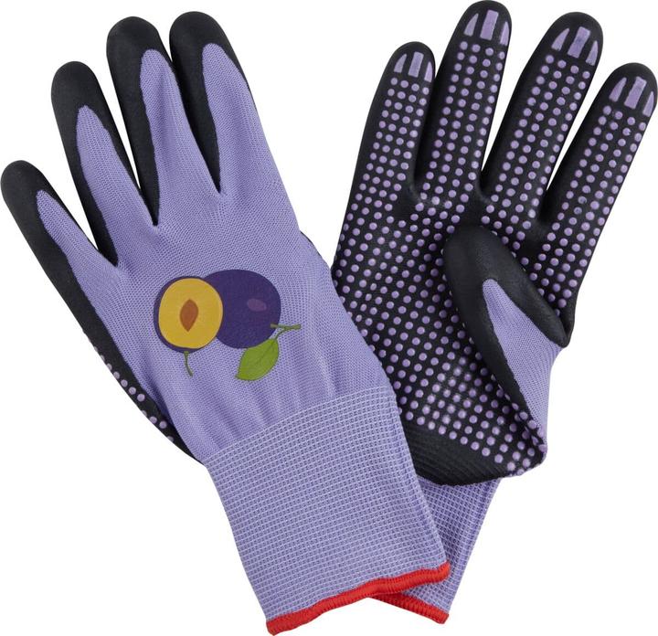 Actual product image Kerbl Blossom gardening glove, size 8 purple studded, size 8/M (8)