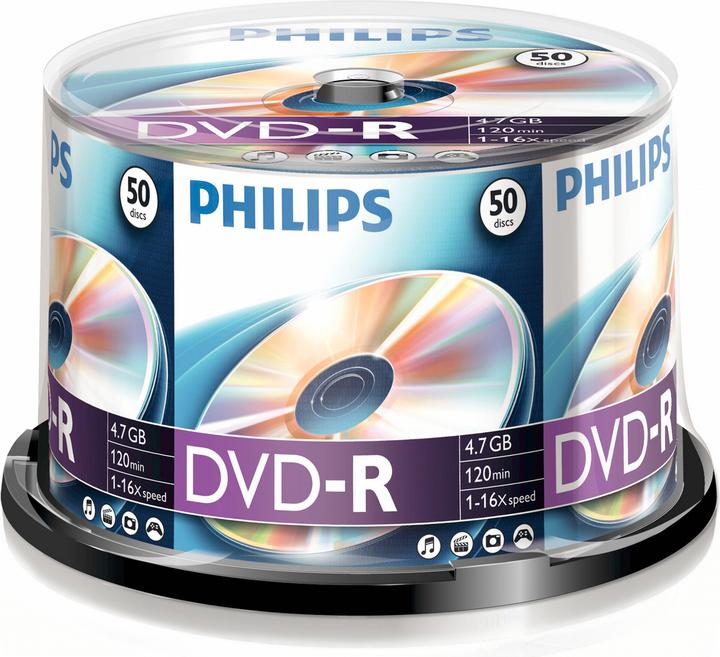 Immagine prodotto Philips 1x50 DVD-R 4.7GB 16x SP (50x)