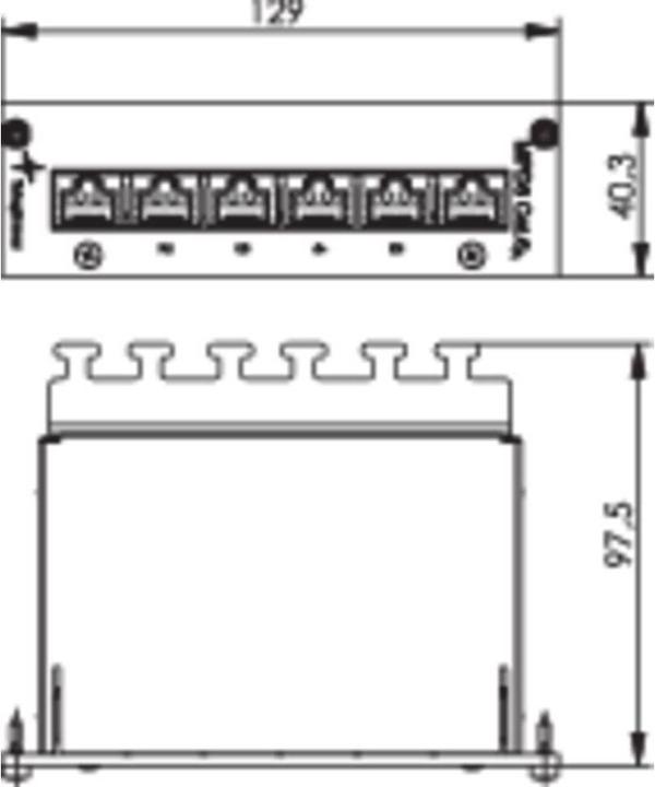 Produktbild Telegärtner Netzwerk Patchpanel 6 Port Mini 6a mit Frontplatte