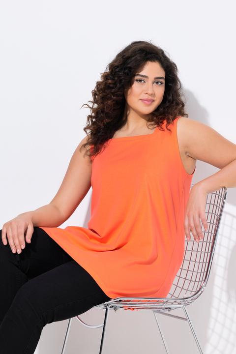 Actual product image Ulla Popken Essential Square Neck Stretch Cotton Tank (50, 52)