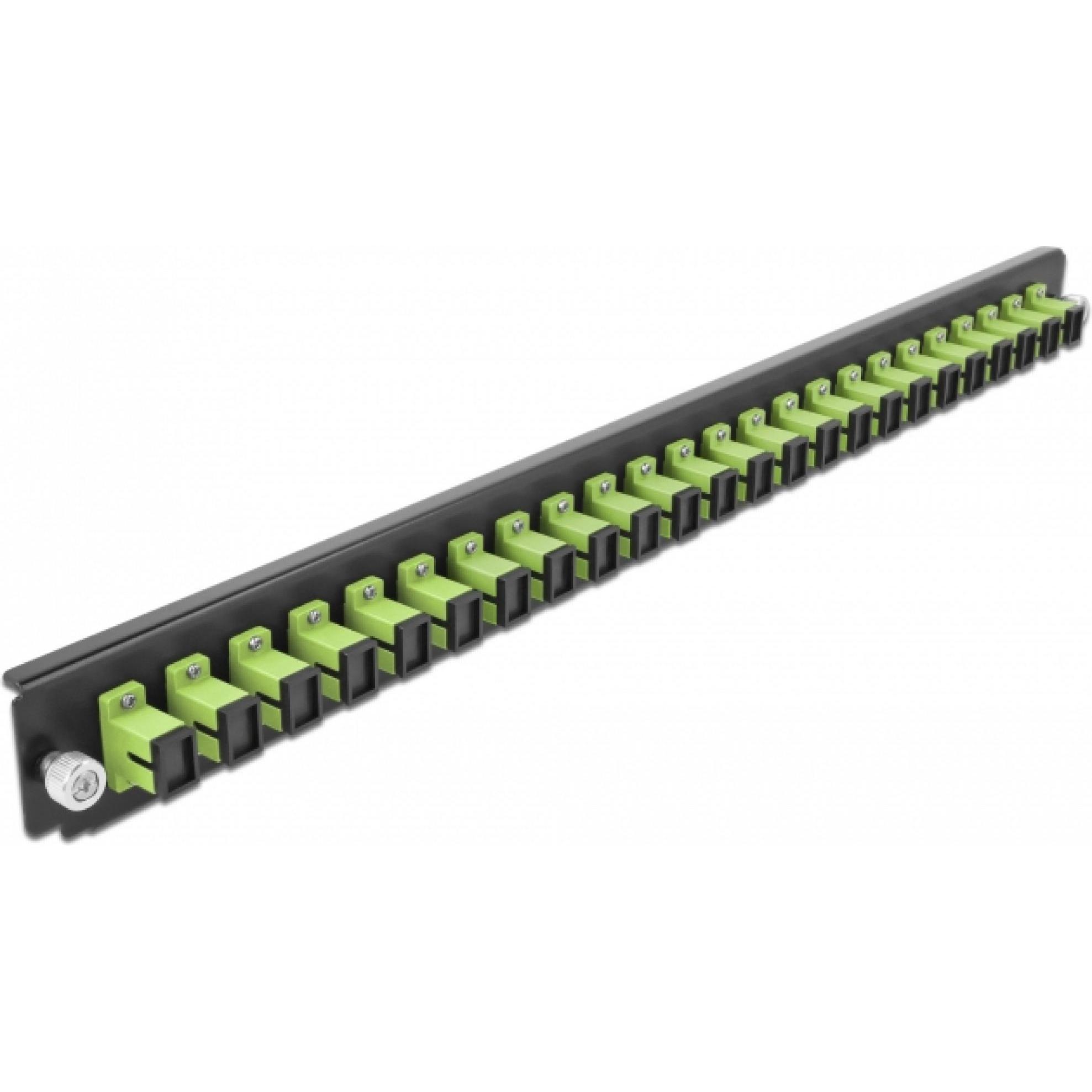 Delock Rack-Montageblech für Glasfaser-Spleissbox (CAT8.2, 0.04 m), Netzwerkkabel