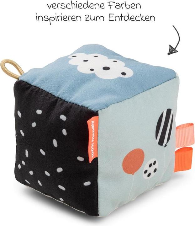 Actual product image Done by Deer Contrast baby cube Happy clouds colour mix