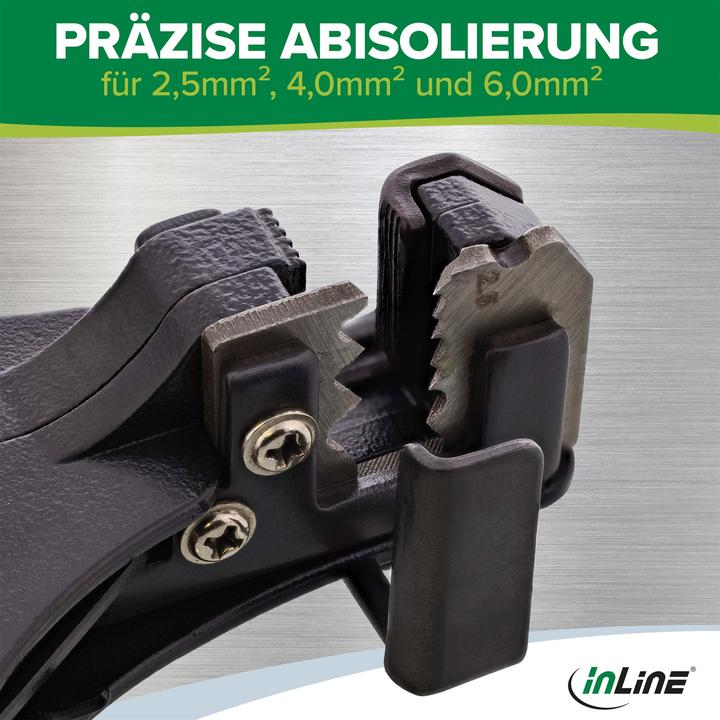 Produktbild InLine Abisolierzange für Solarkabel, 2,5mm² 4,0mm² 6,0mm² (1800 mm)