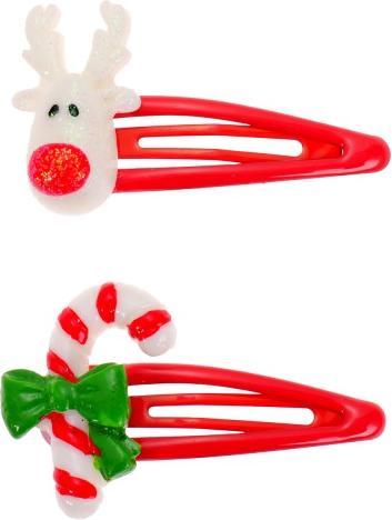 Produktbild Snazzy Santa Haarclips Rudolph und Zuckerstange von
