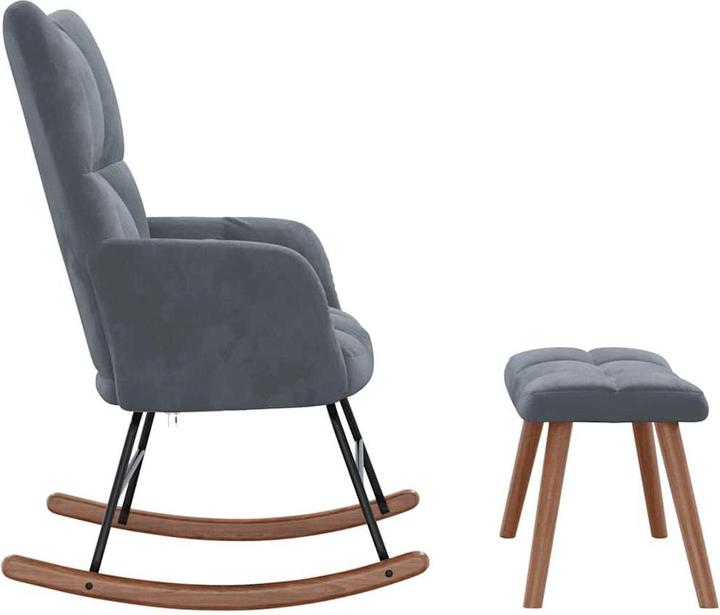 Immagine prodotto vidaXL Schaukelstuhl mit Hocker