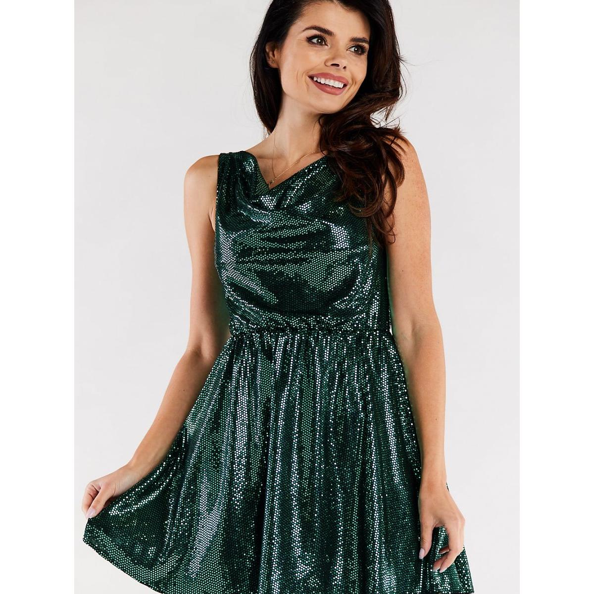 Awama, Damen, Kleider, Abendkleid, Grün, (L)