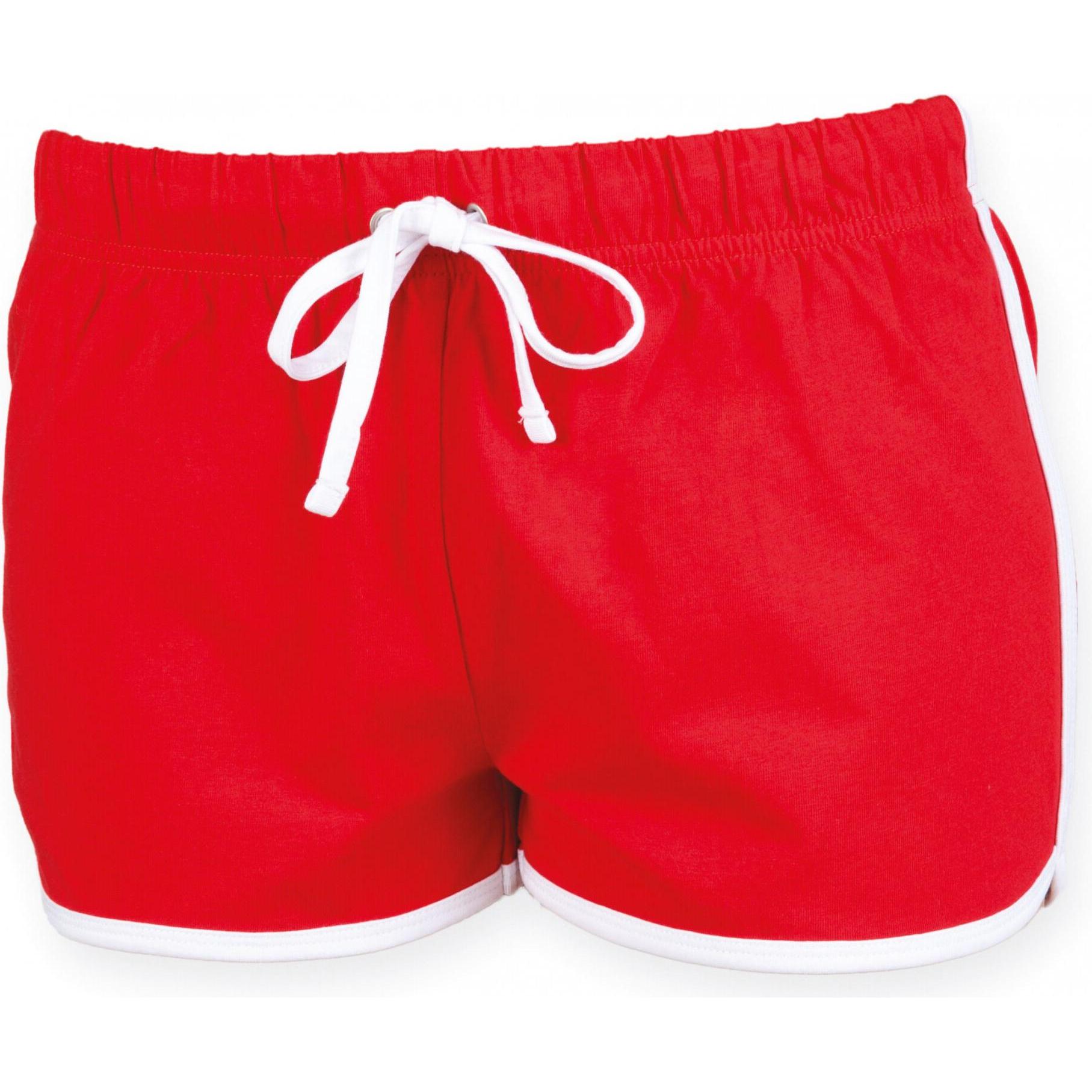 Skinni Fit, Damen, Shorts, Shorts für Damen, Rot, (XL)