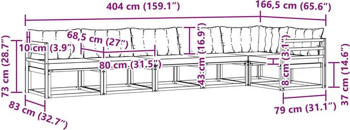 Produktbild vidaXL Outdoor-Sofa
