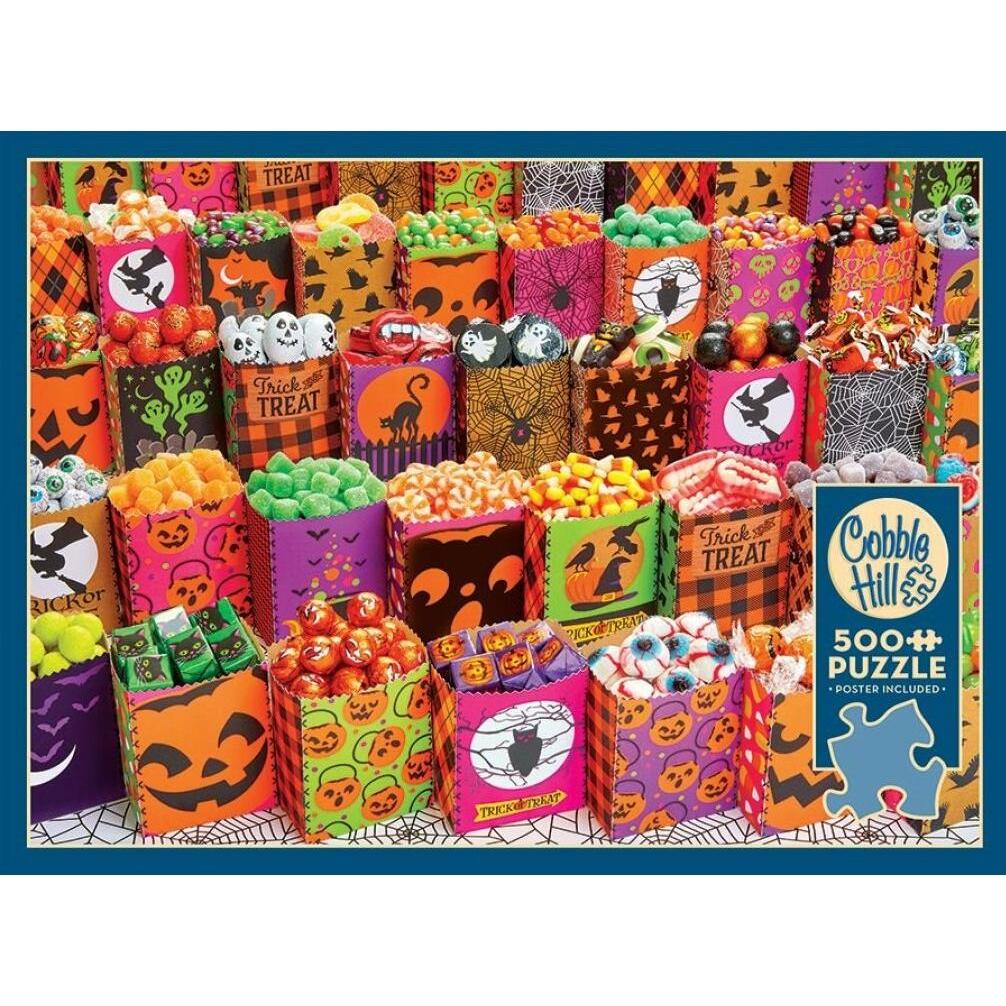 Thumbnail - Cobble Hill Halloween Süssigkeiten Puzzle 500 Teile