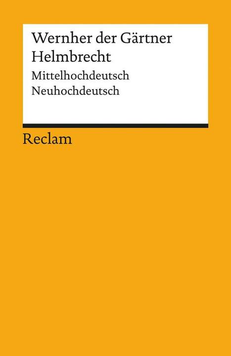 Produktbild Helmbrecht (Deutsch, Wernher der Gärtner, 2015)
