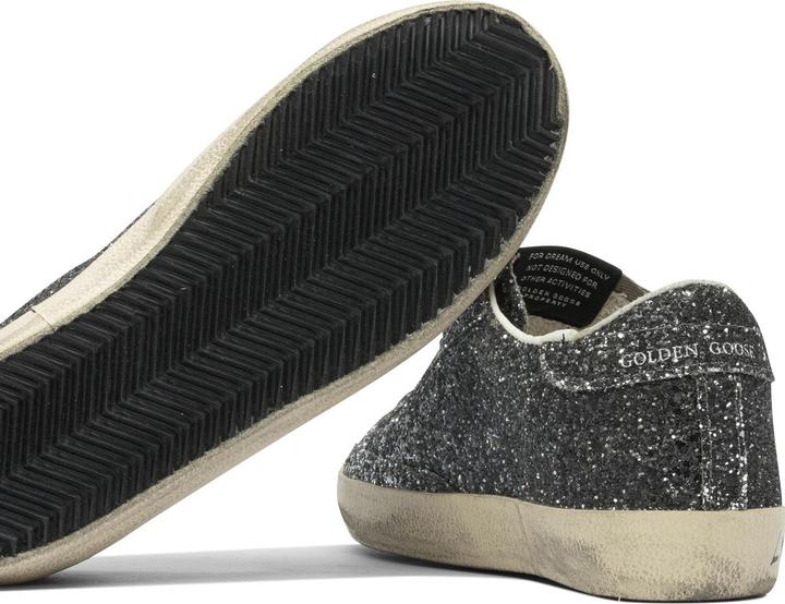 Image du produit Golden Goose super star glitter sneakers in silver and black color (37)