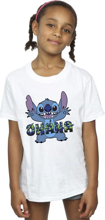 Produktbild Disney Lilo And Stitch Ohana Blue Glitch TShirt Mädchen (104)