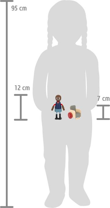 Actual product image small foot Bending Doll Family with Wheelchair