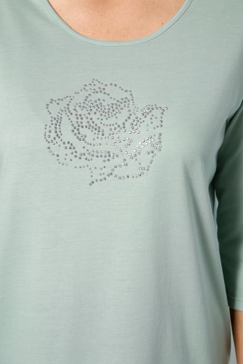 Produktbild Meyermode T-Shirt, Rosen-Motiv, Rundhals, 3/4-Ärmel (42)