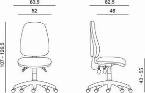 Produktbild Powerton ERGO ANNA Ergonomischer Bürostuhl, Türkis (43 - 55 cm)