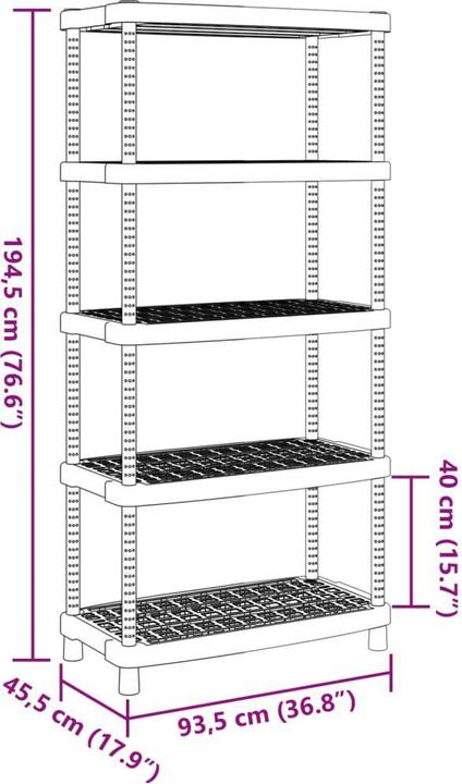 Produktbild vidaXL Lagerregal