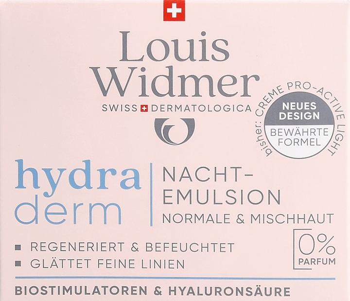 Produktbild Widmer Louis Hydraderm Nachtemulsion ohne Parfum 50 ml (50 ml)