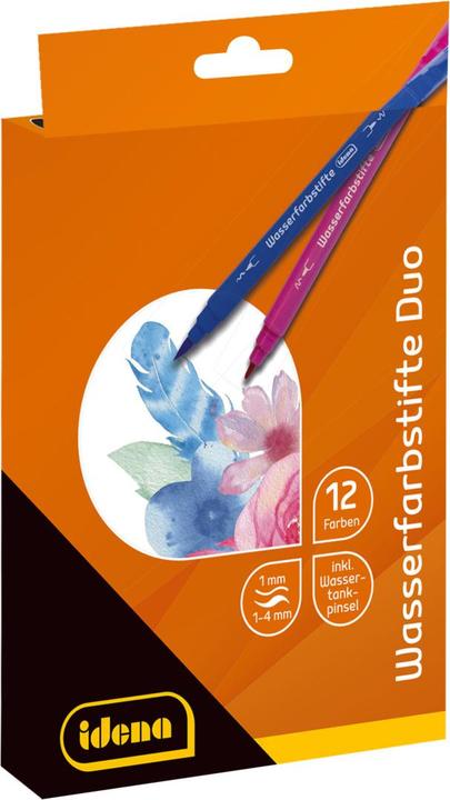 Produktbild Idena Wasserfarbstifte Duo 12 Farben (12x)
