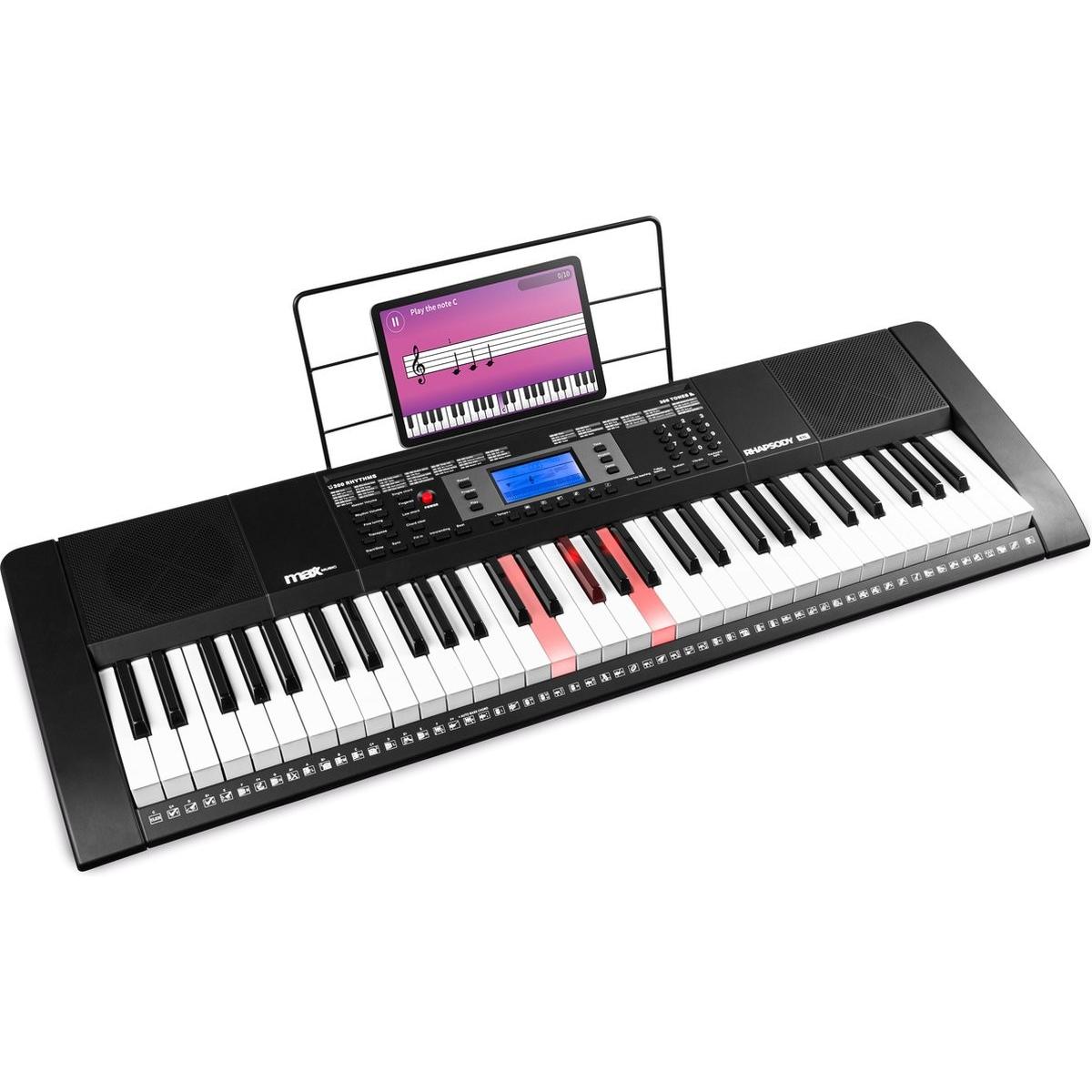 Max Keyboard met 61 toetsen - Rhapsody61L met lichtgevende toetsen - MIDI keyboard (61 Chiavi), Tastiera elettronica, Nero