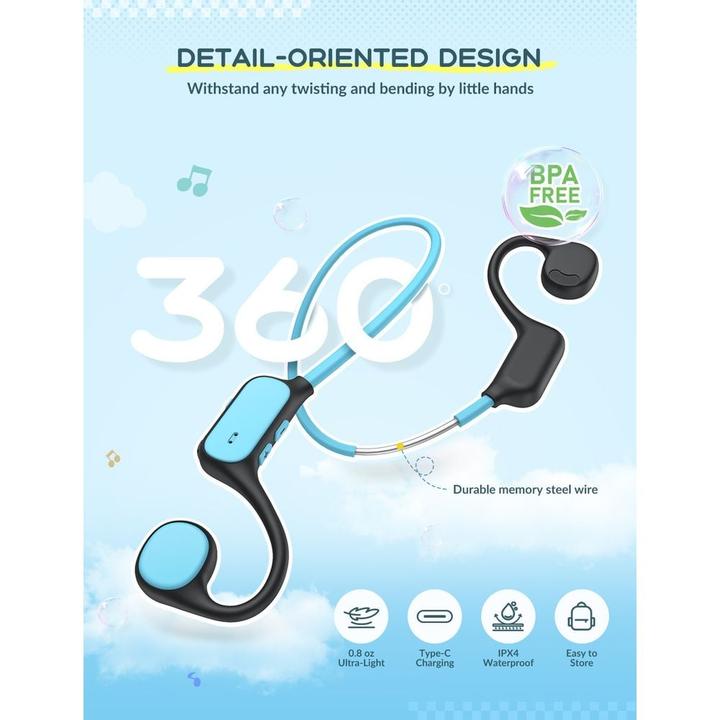 Actual product image Iclever Air Conduction Headphones BT C012589N1 74/85 dB, Blue/Black