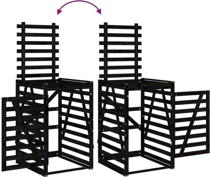 Actual product image vidaXL Mülltonnenbox für 3 Tonnen