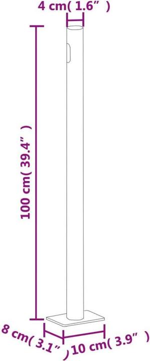 Produktbild vidaXL Balkon-Seitenmarkise (5 m)