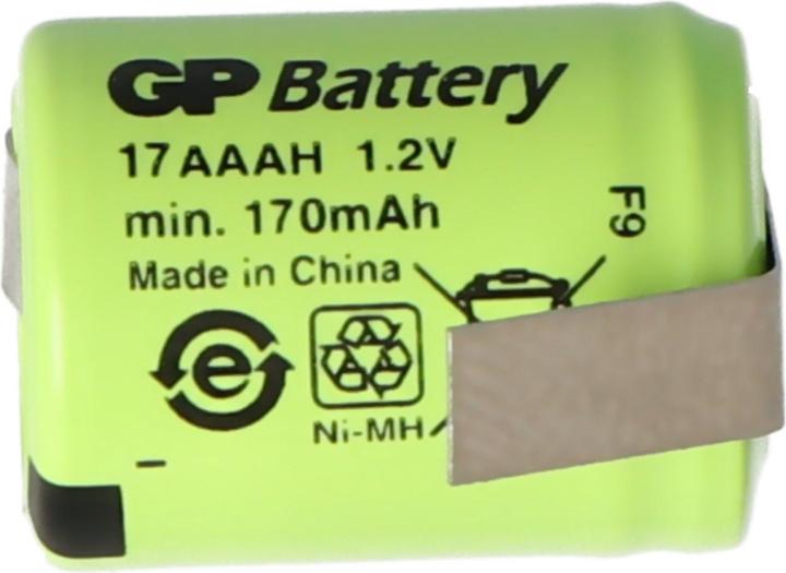 Actual product image AccuCell Akku KAN 1/3AAA Micro mit Lötfahne Z-Form (1 pcs., 1/3 AAA, 150 mAh, Battery + charger)